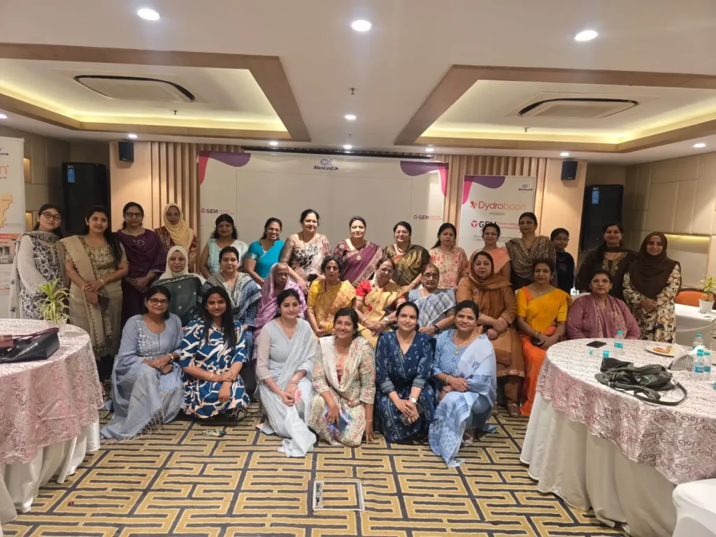 Group photo of participants at a women's health awareness and community wellness program organized by Nishat Hospital.